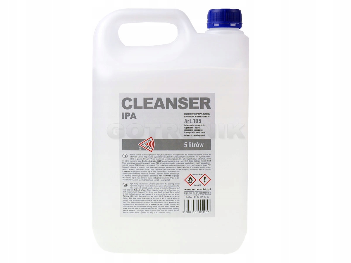 

Cleanser Ipa 5000ml 5l alkohol izopropylowy