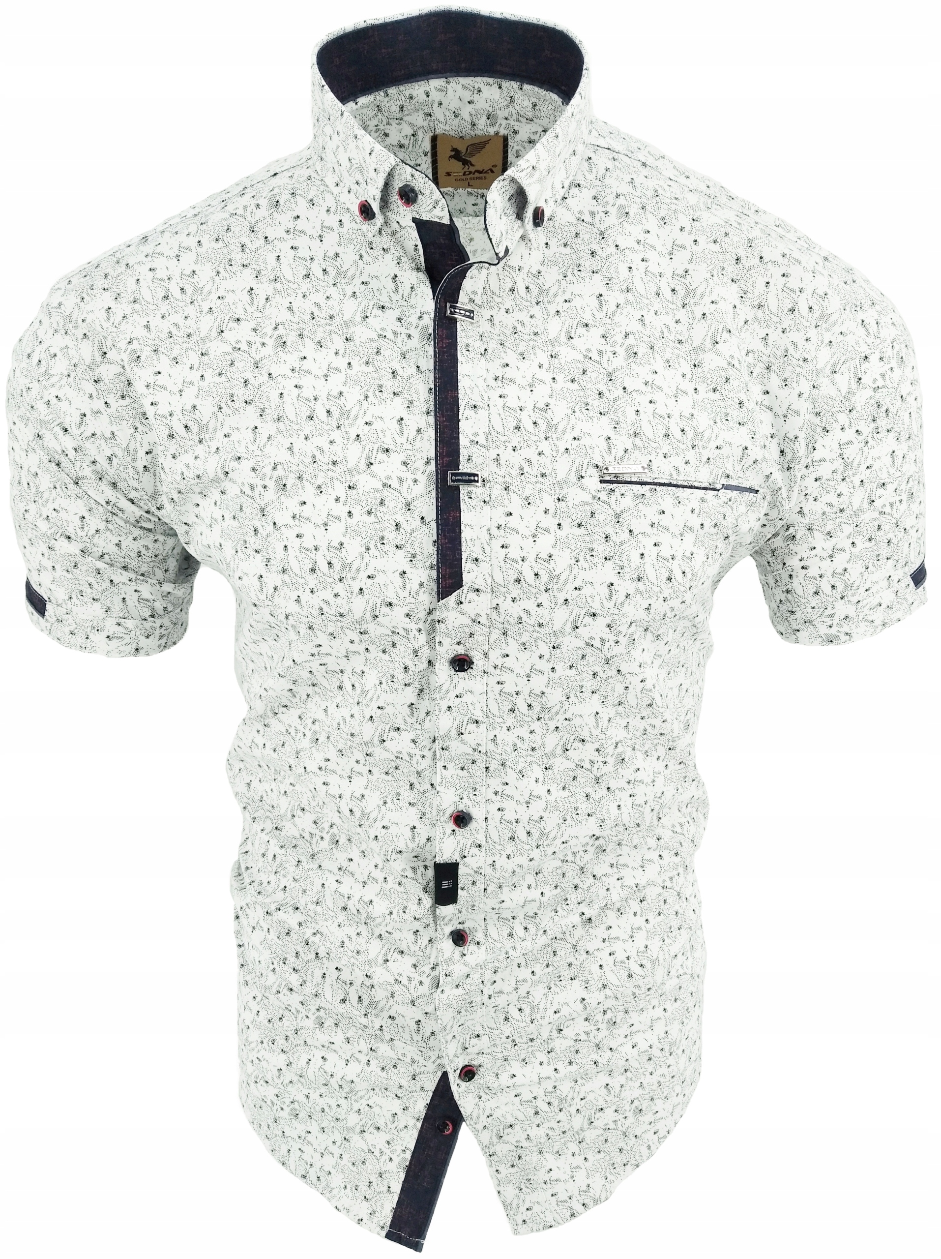 

Koszula Męska Biała Krótki Rękaw Sdn 663 XXXL 3XL