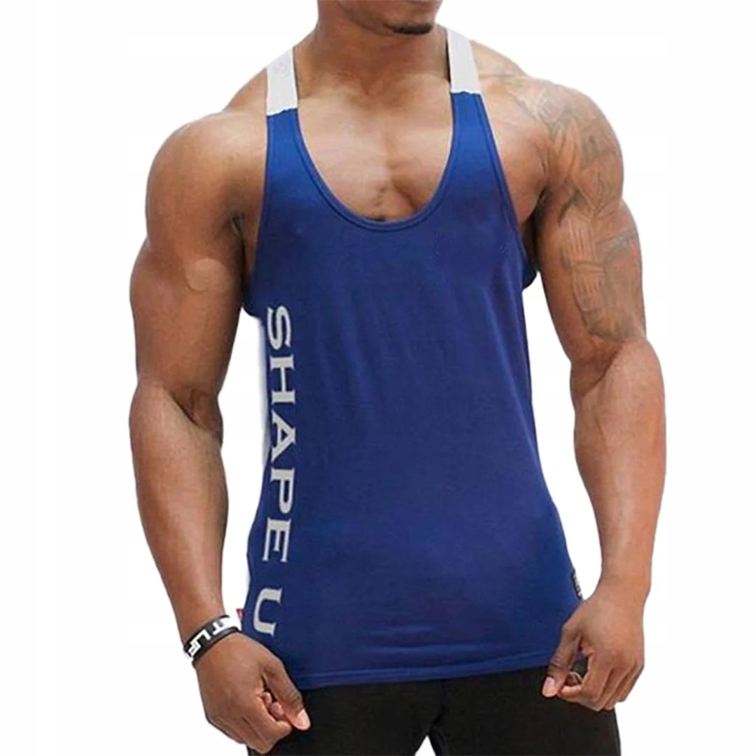 Tank Top SHAPE U na siłownię L Kolor dominujący odcienie niebieskiego
