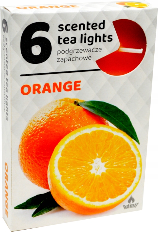 Podgrzewacze zapachowe 6 sztuk, zapach POMARAŃCZA