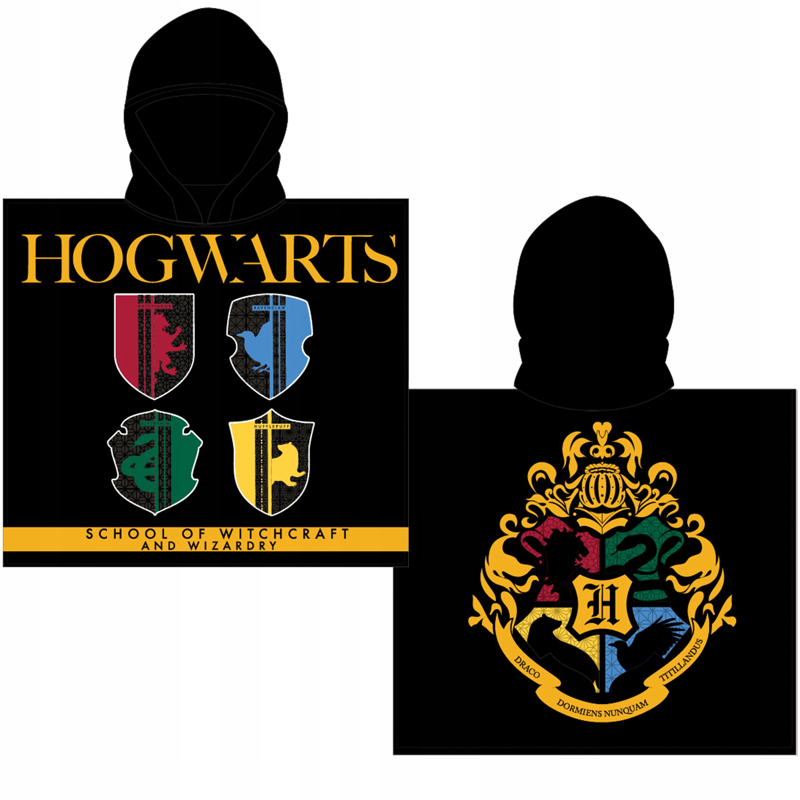 PONCZO KĄPIELOWE okrycie plażowe RĘCZNIK Z KAPTUREM NA PLAŻĘ Harry Potter