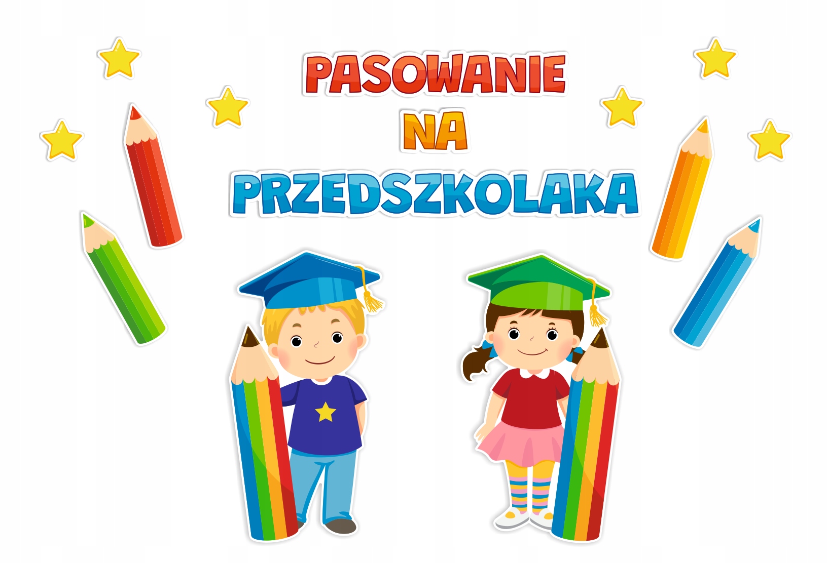 Dekoracja Pasowanie na Przedszkolaka duża - rozmiar XXL Kod producenta OZDOBA-PASOWANIE-NA-PRZEDSZKOLAKA-XXL