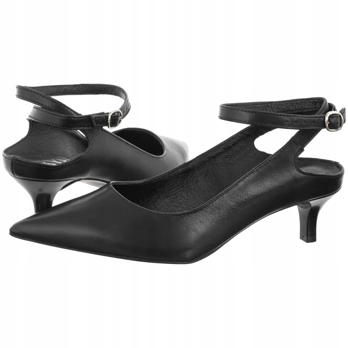 Dámské kozačky na podpatku Kožené Ryłko Černé B4EU5_T_ _4JZ