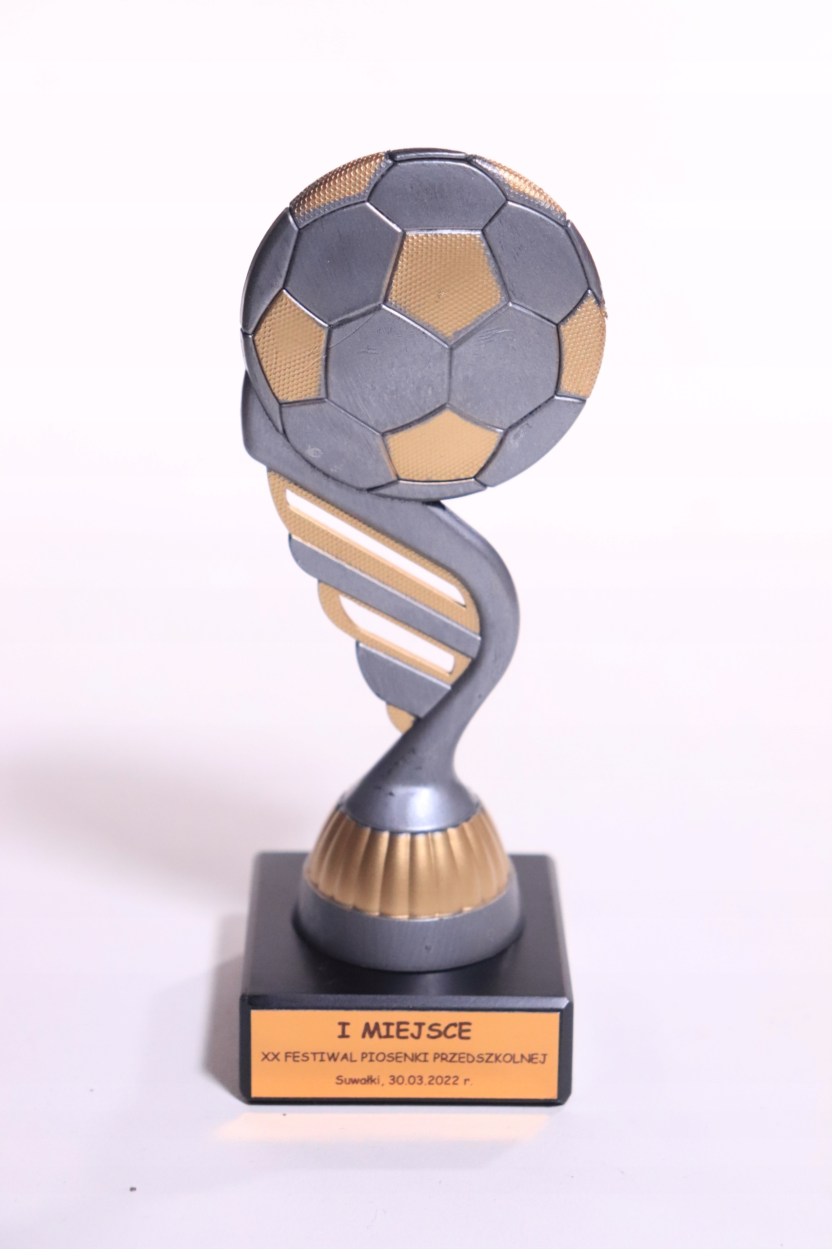 

Statuetka figurka piłka nożna 15cm+nadruk