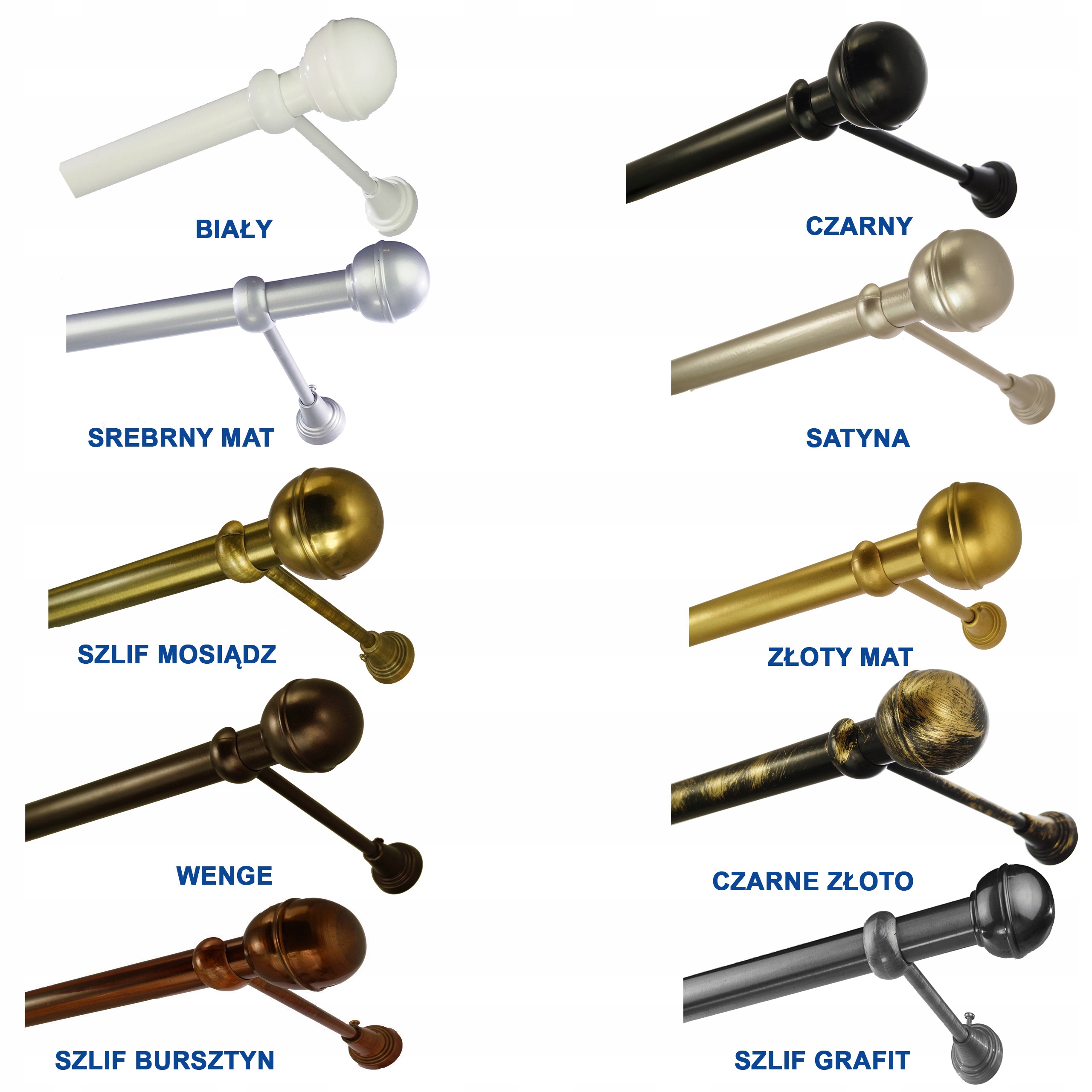 Karnisz metalowy fi 25 pojedyńczy 290 cm Rodzaj karnisza pojedynczy