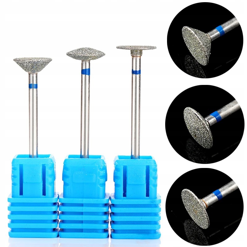ZESTAW 3 x FREZ DIAMENTOWY DO STÓP PIĘT PEDICURE NA ODCISKI MODZELE