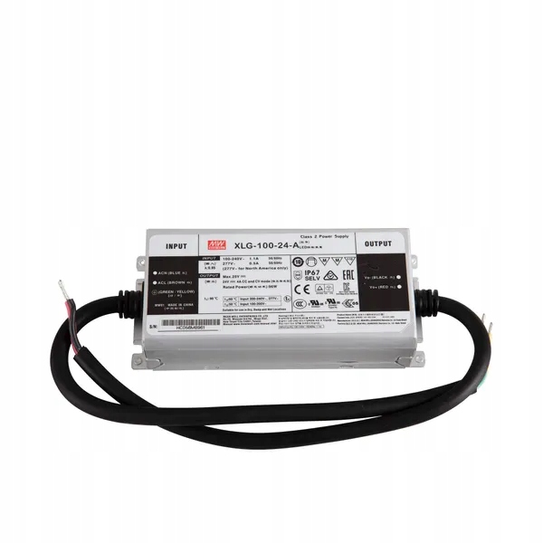 Mean Well Ac-dc Led driver s jedním výstupem, režim konstantního výkonu s vestavěným...
