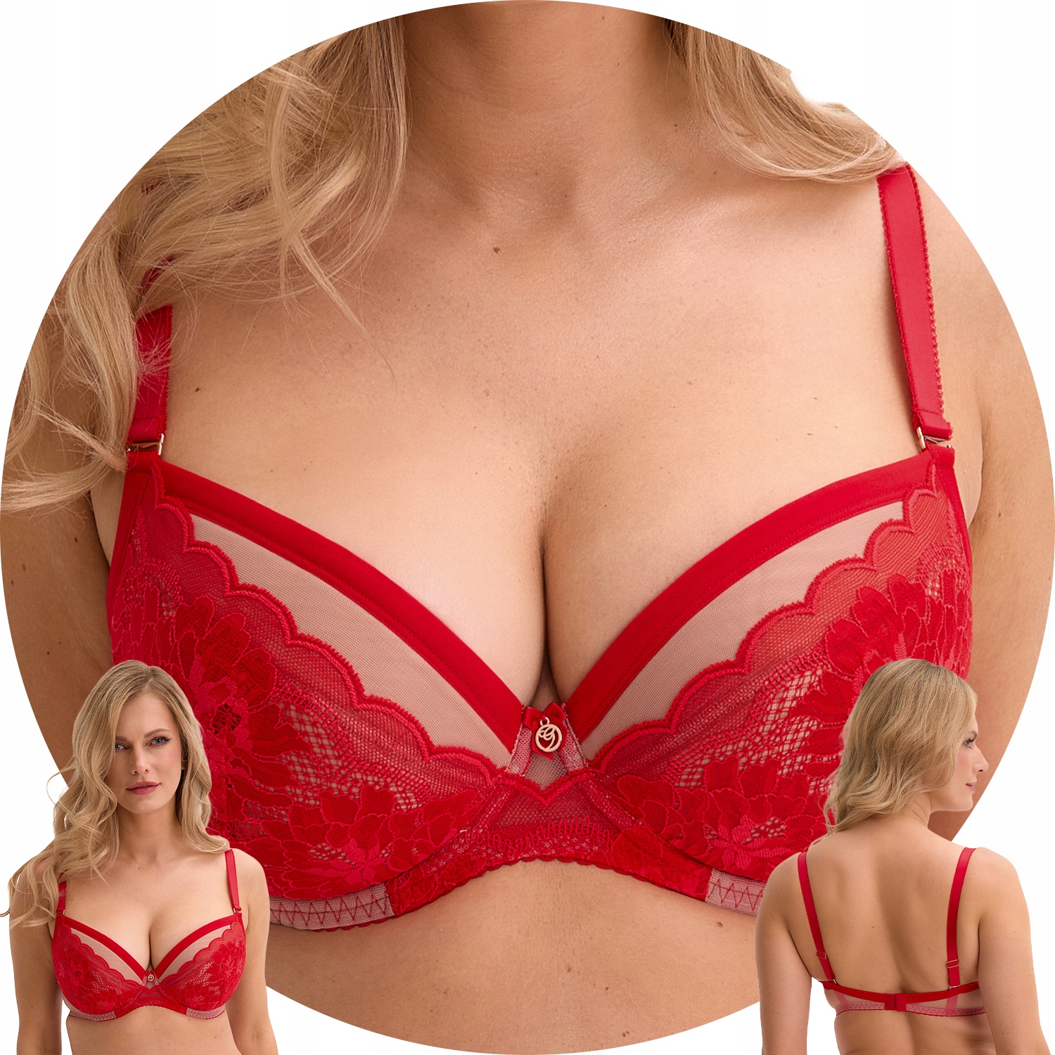 Gaia 1317 Nia Push-up podprsenka červená 80A