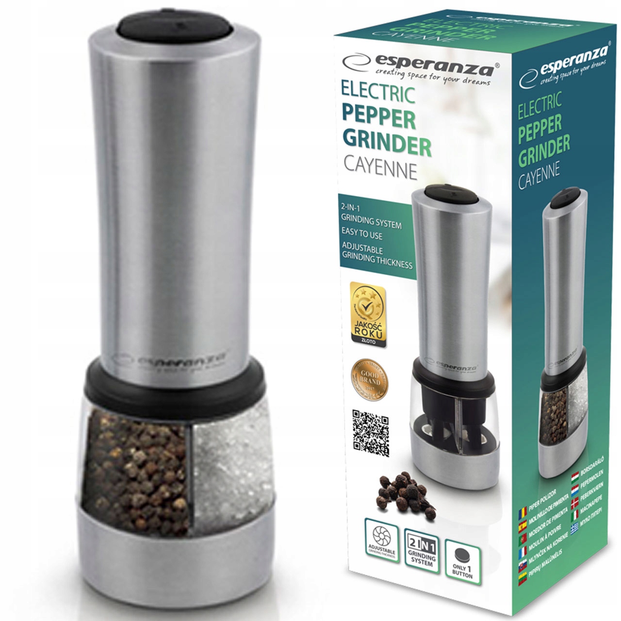 

Młynek Elektryczny Do Pieprzu Soli Ziół Przypraw