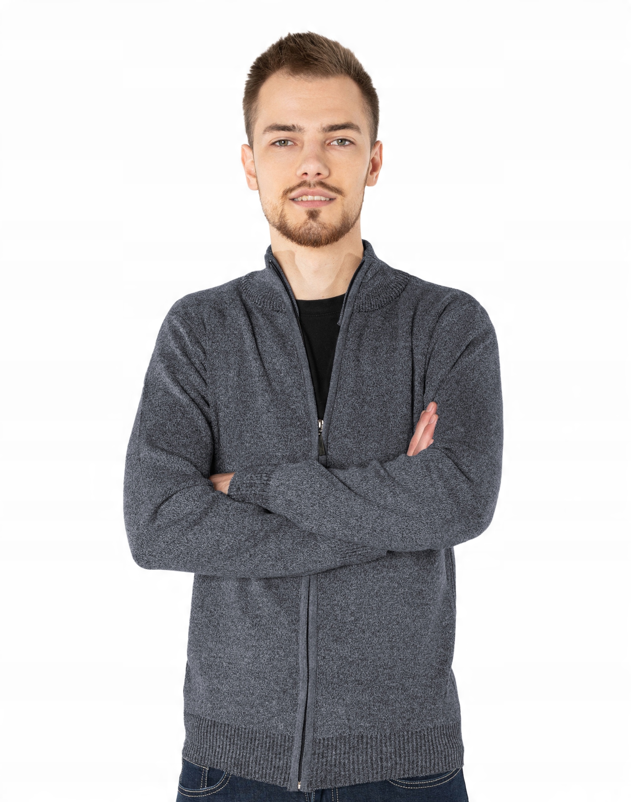 

Sweter Męski Półgolf Rozsuwany Swetry 8111-02 M/L
