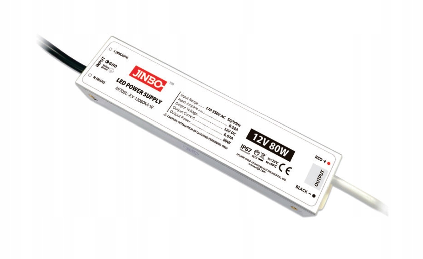Zasilacz Led 12V 80W IP67 JLV-12080KA-W GW3