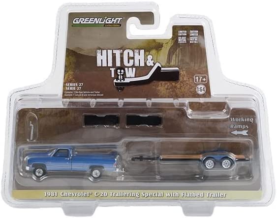 Greenlight 81 Chevrolet C-20 Valník+ přívěs 1:64