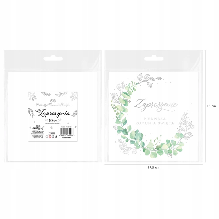 Zaproszenia komunijne Komunia Święta 10 szt. EAN (GTIN) 5904610132586
