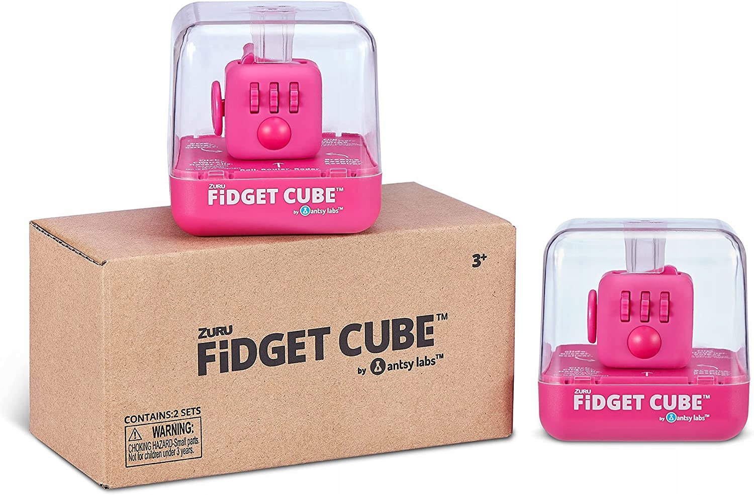 

Fidget Original Cube Pink kostka antystresowa 2st