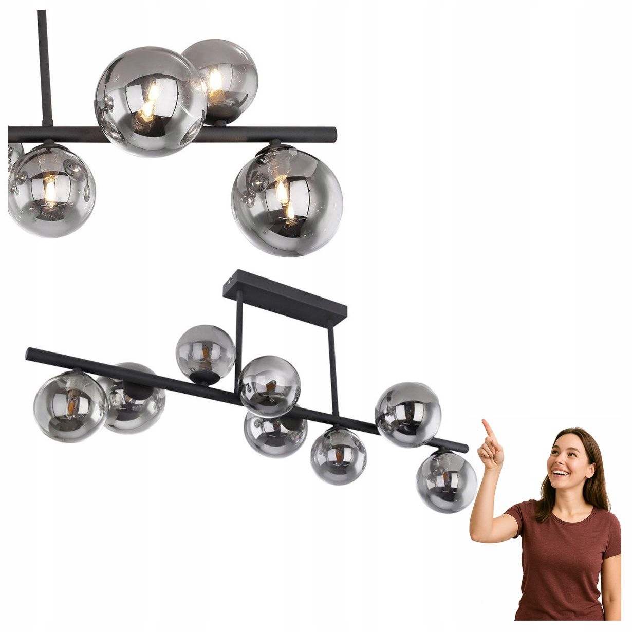 Stropná lampa Riha 56133-9D Globo