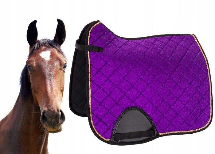 Czaprak dla konia Start Seville ujeźdżeniowy brokatowy fioletowy Dr