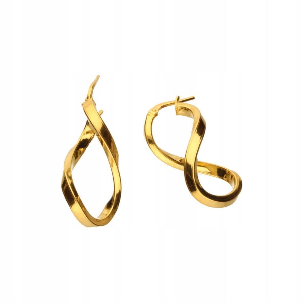 Stříbrné náušnice 925 kruhy pozlacené jako dárek 3.23g spirálové kroužky