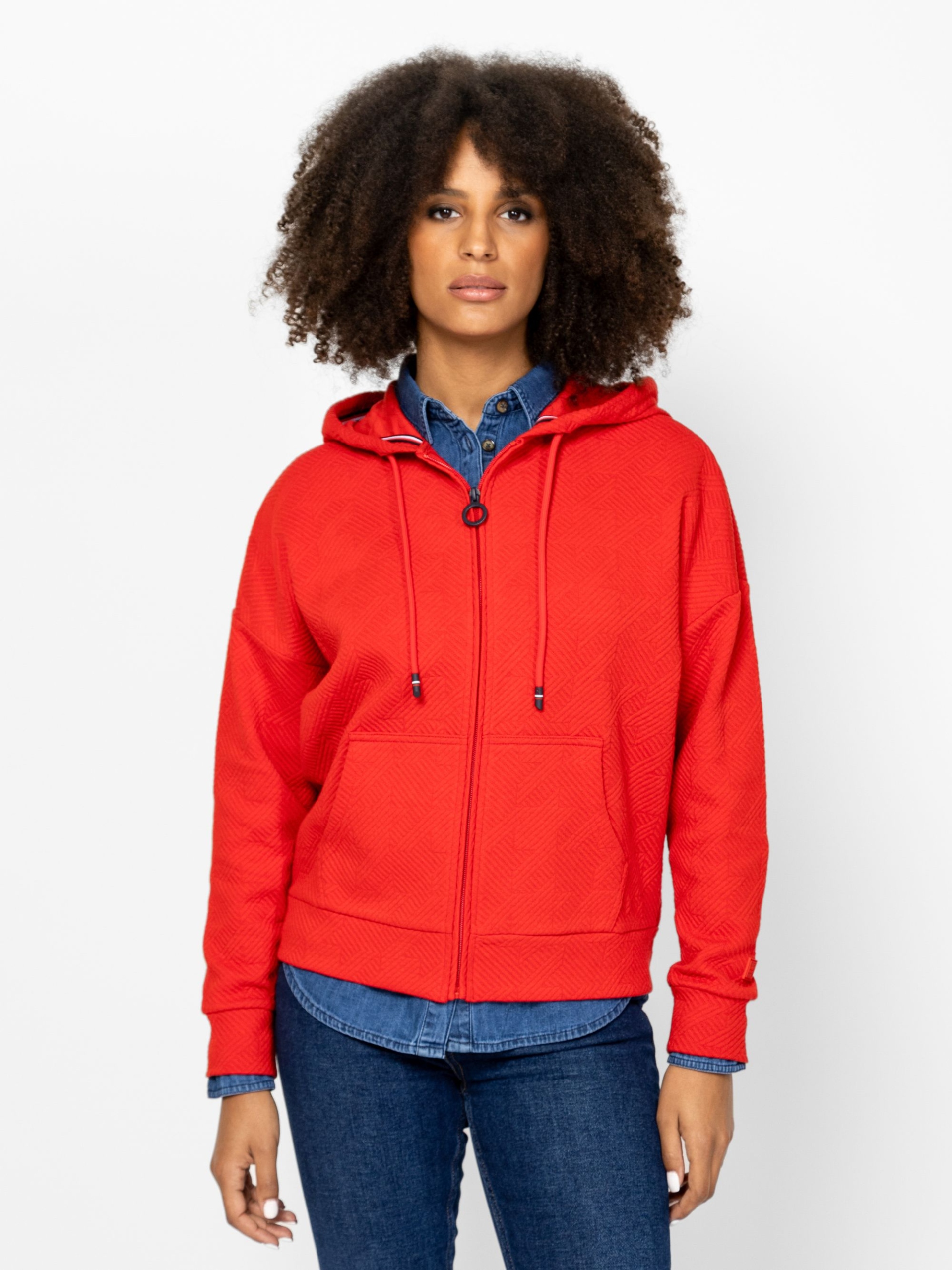 Heavy Tools Dámská Volná Tepláková Mikina S Kapucí Sambi Red Červená XXL