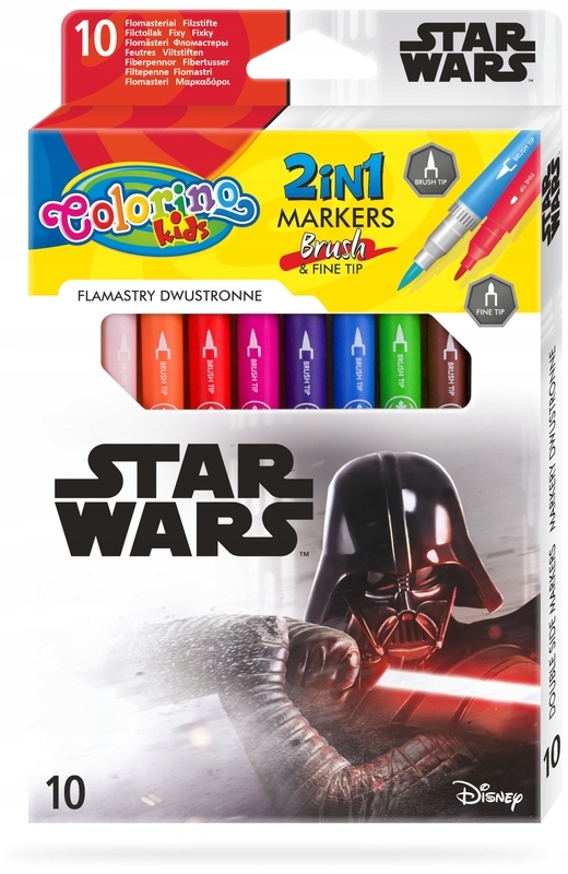 Opakowanie SZKOLNYCH Flamastrów Kolorowe Mazaki dla Dziecka Dwustronne Kolor Wielokolorowy