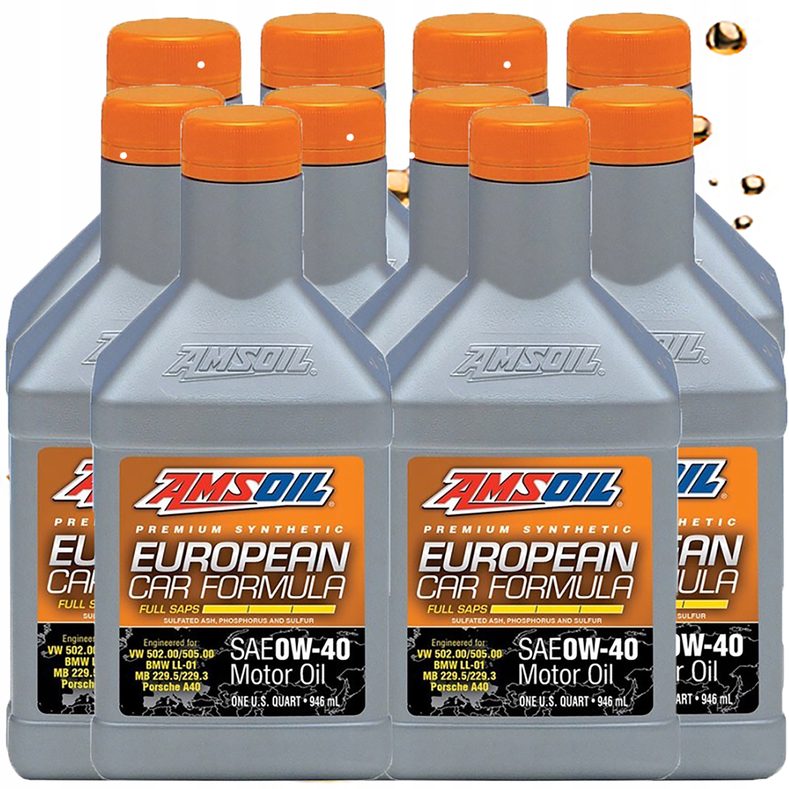 Syntetický Motorový Olej Amsoil 0V40 European Motor Oil Full Sap Efo 9,46