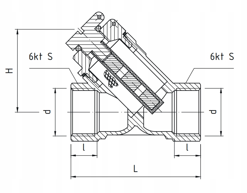 FILTR SKOŚNY SIATKOWY Z WKŁADEM MAGNETYCZNYM ODMULNIK 3/4" MOSIĘŻNY SOLIDNY Marka Perfexim