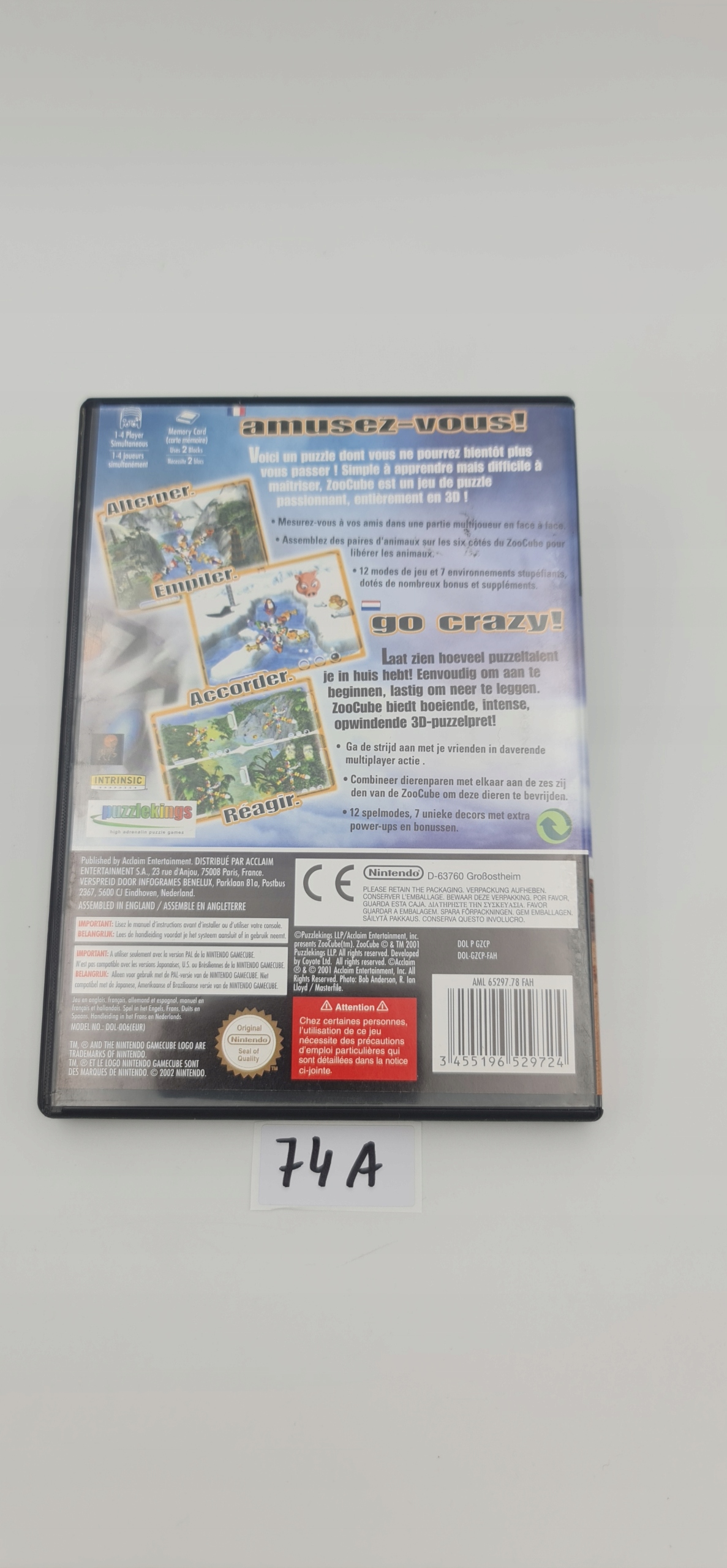 NINTENDO GAMECUBE ZOOCUBE Producent Nintendo