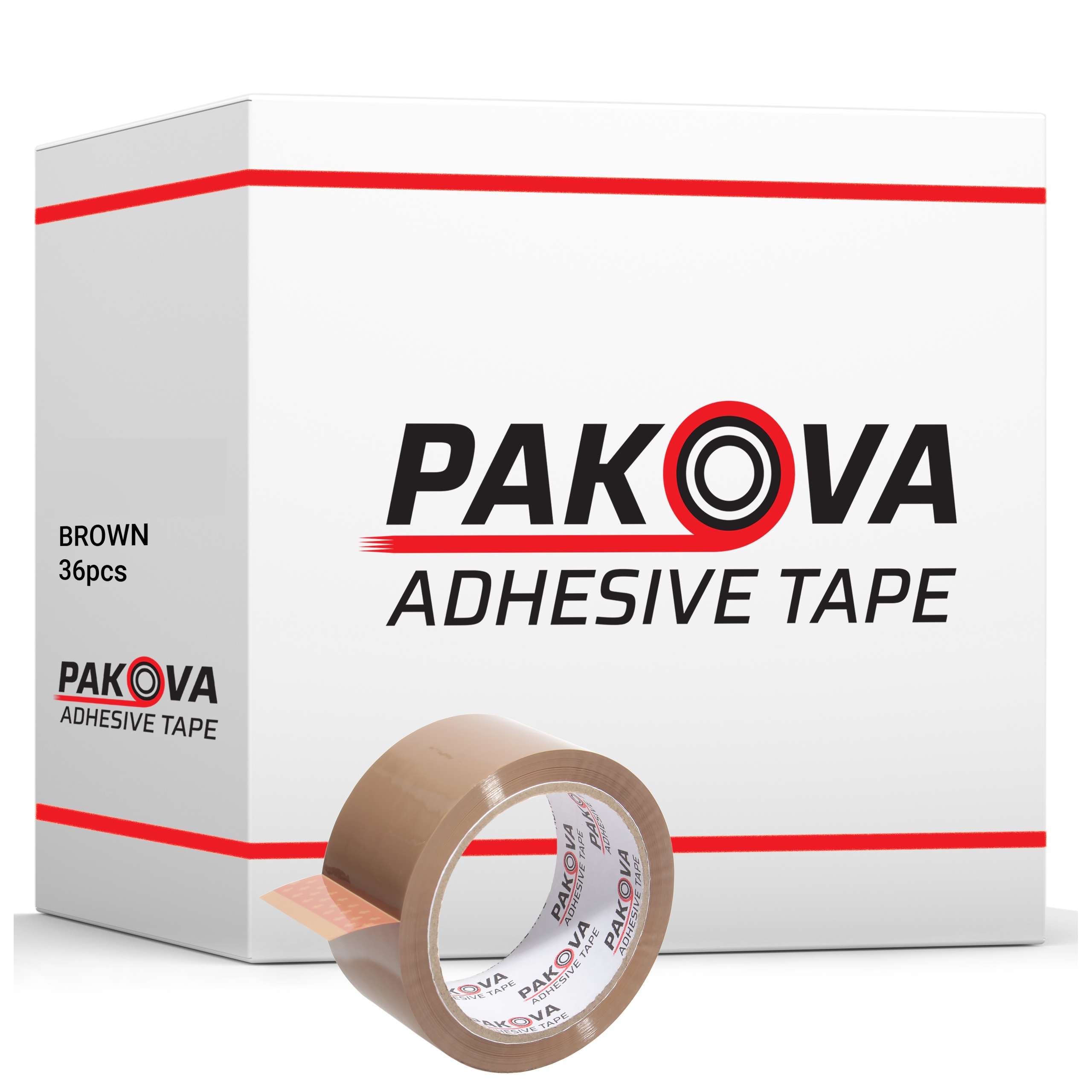 Taśma Pakowa Brązowa Pro 48/66y Pakova Wytrzymała 36szt