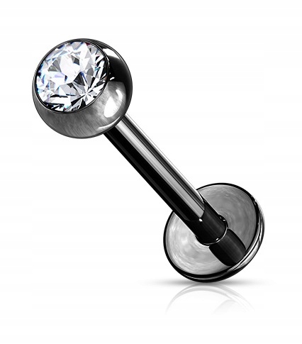 

Kolczyk Do Brody Wargi Labret Kryształ! 1.2x8x3