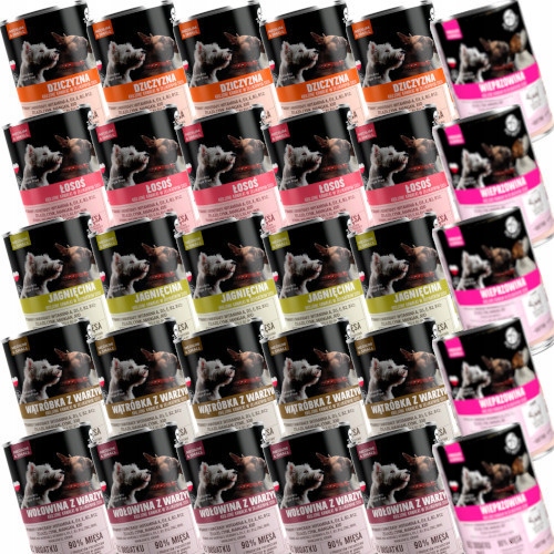 Karma mokra dla psa Pet Republic mix 6 smaków 30 x 400 g puszka bez zbóż