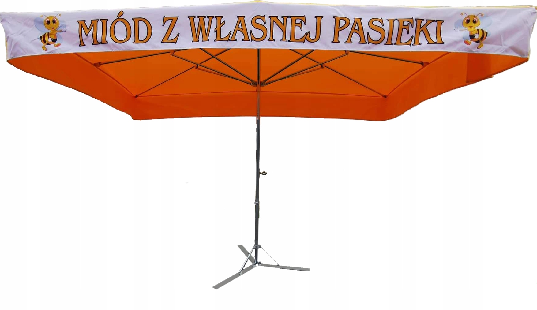 PARASOL HANDLOWY 2 x 2 z nadrukiem BEZ PODSTAWY Długość 200 cm