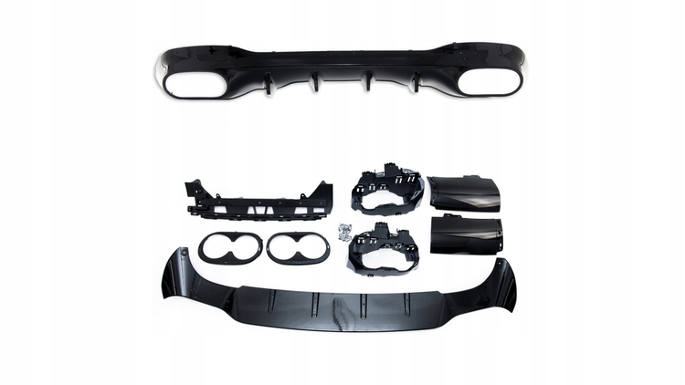 Tylny dyfuzor Gloss Black MERCEDES CLA C118 X118 2019-obecnie Producent części Inny