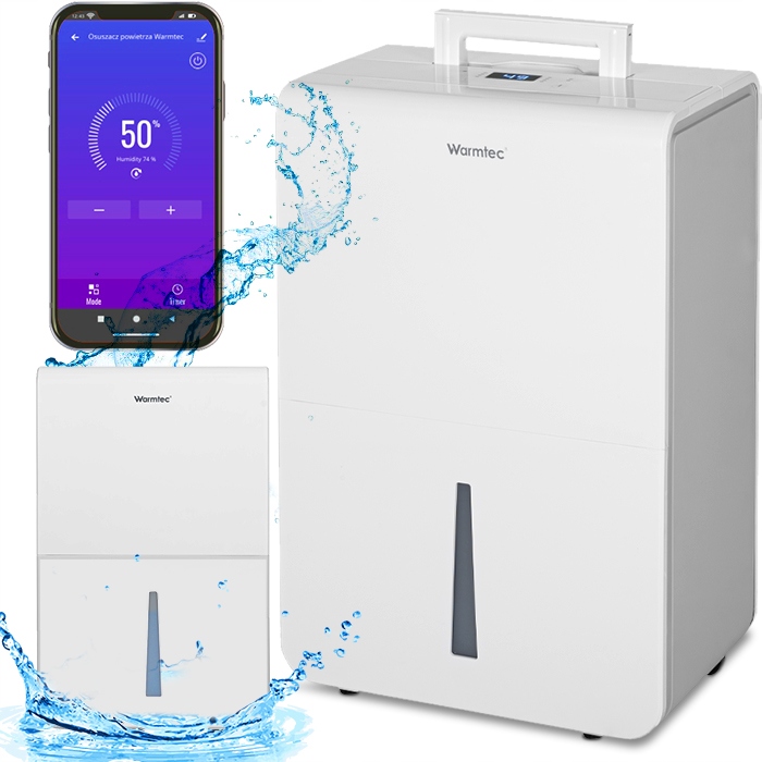 Turbo Osuszacz Powietrza Pochłaniacz Wilgoci 35L WiFi Timer Aplikacja