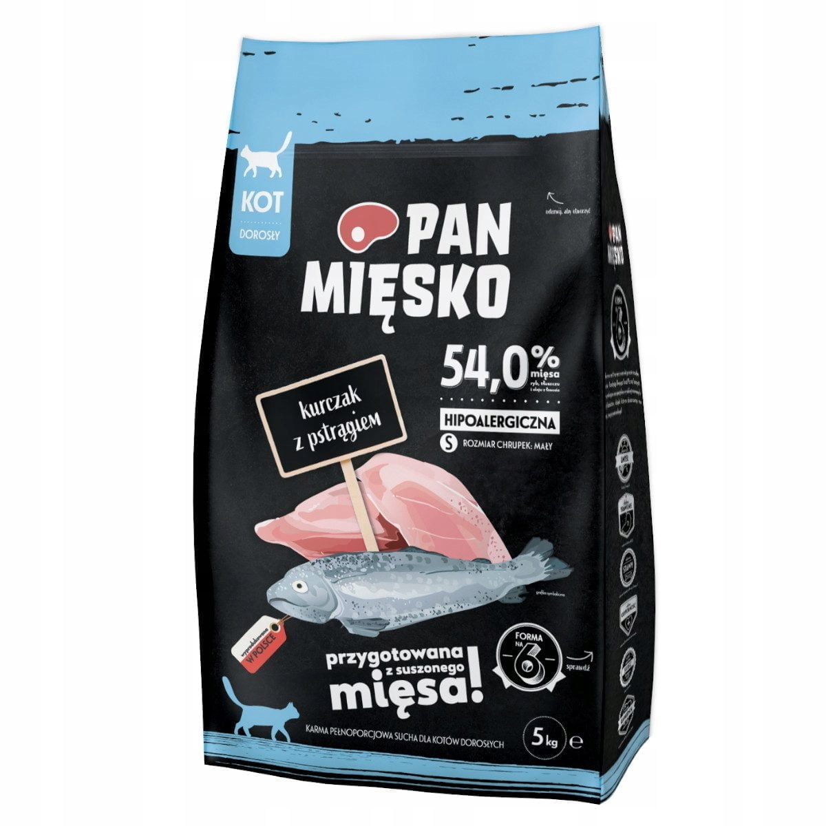 Pan Mięsko Kurczak z Pstrągiem 5kg Dla Kota