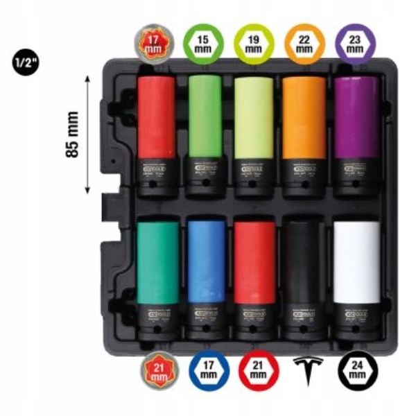 1/2 Špeciálna Sada Nástrčiek Pre Alufelg 10 Kusov Ks Tools