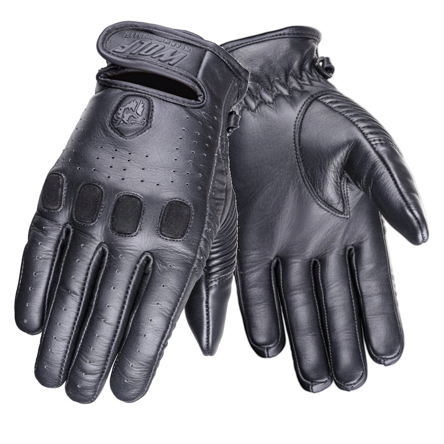 

Lekkie Skórzane Rękawice Moto/skuter Wolf Rider S