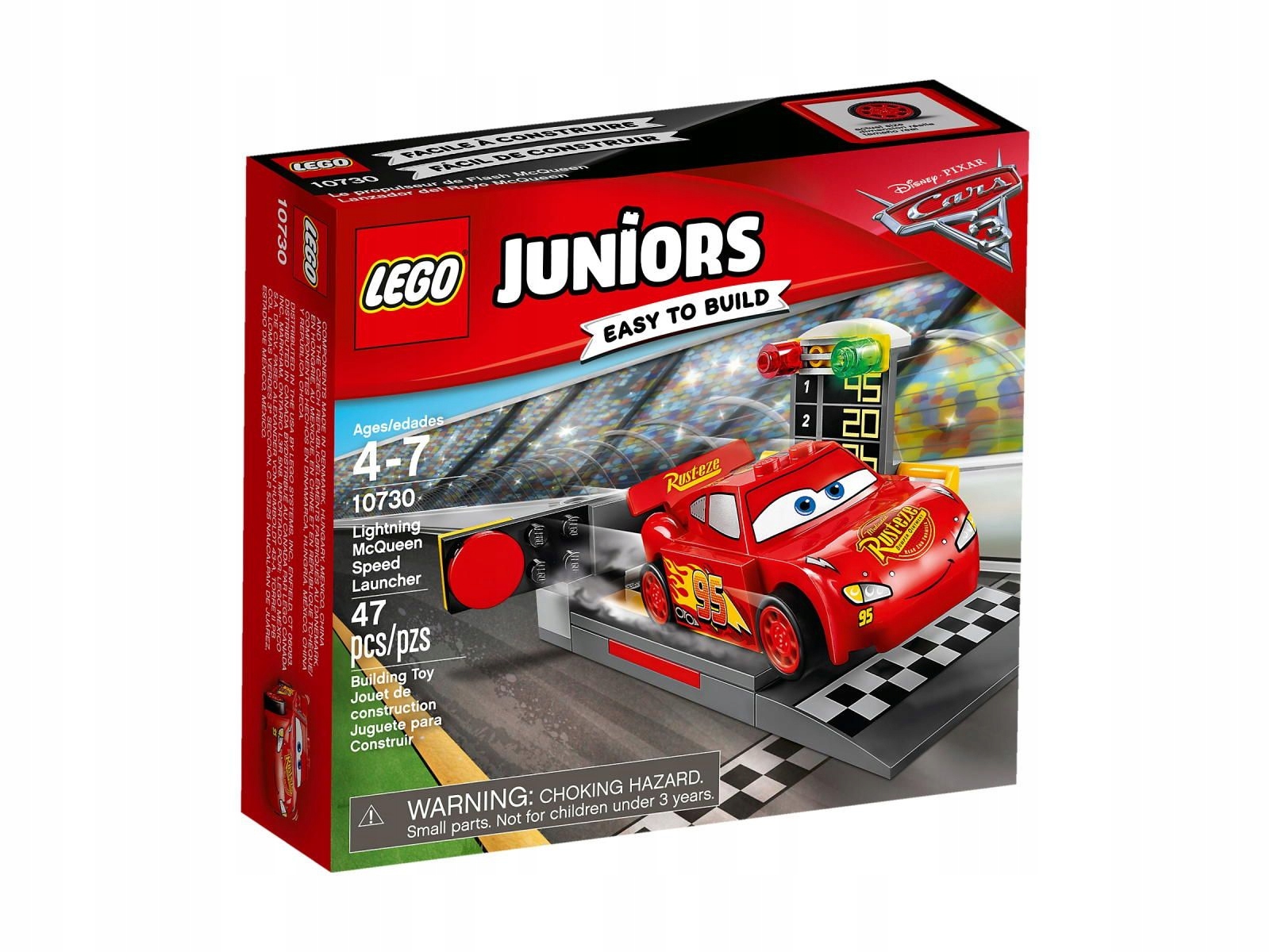 Lego Juniors 10730 Auta 3 Katapulta Zygzaka McQueena