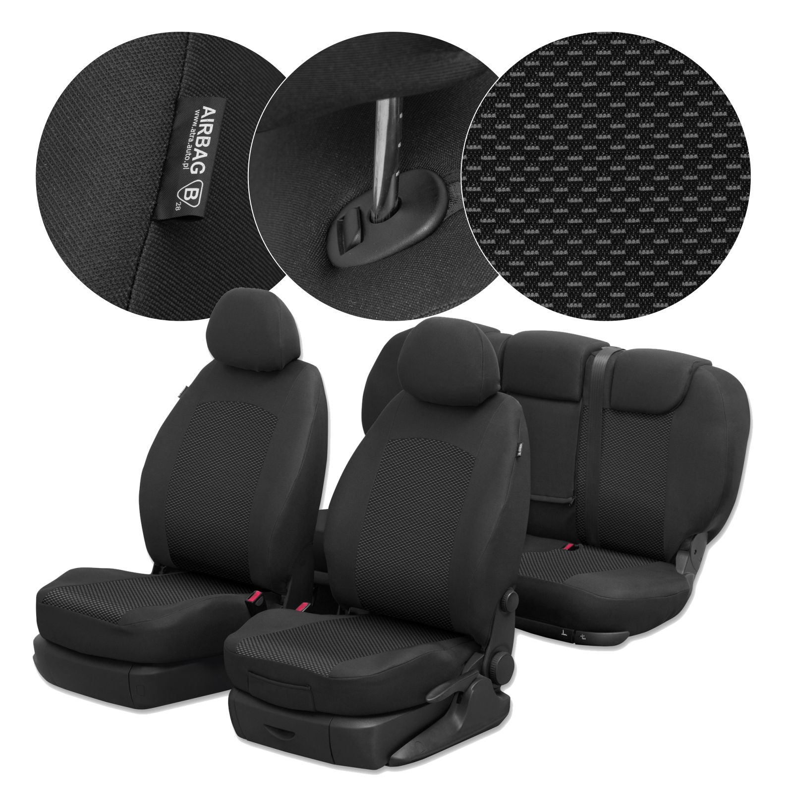 Pokrowce na fotele dedykowane miarowe do Toyota Yaris II 2 (2005-2011r)