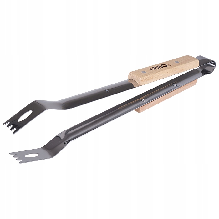 SZCZYPCE NA GRILL OBRACANIE KIEŁBASEK CHWYTAK SOLIDNY RĄCZKI DREWNO 40cm Producent BBQ