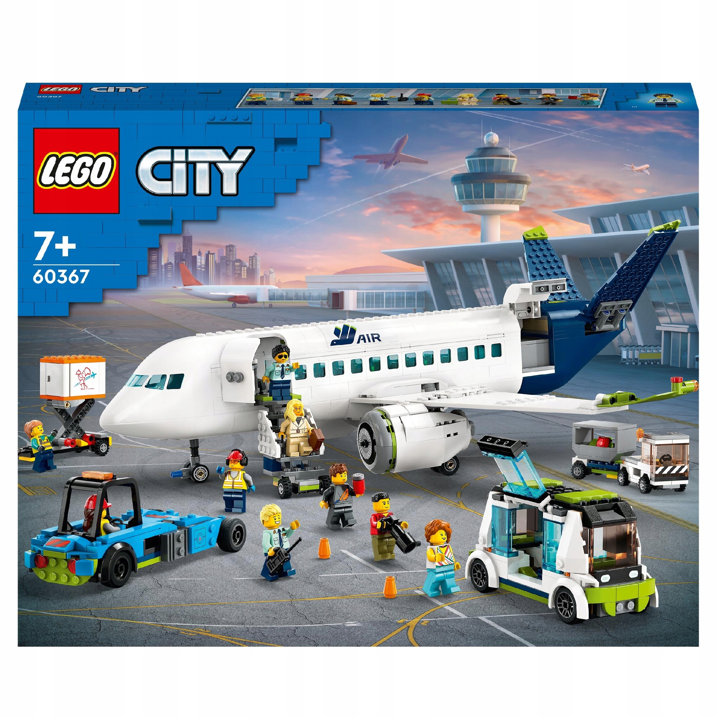 Lego City Model Osobní letadlo Auto Autobus Odtahový vůz 9Figurek 60367