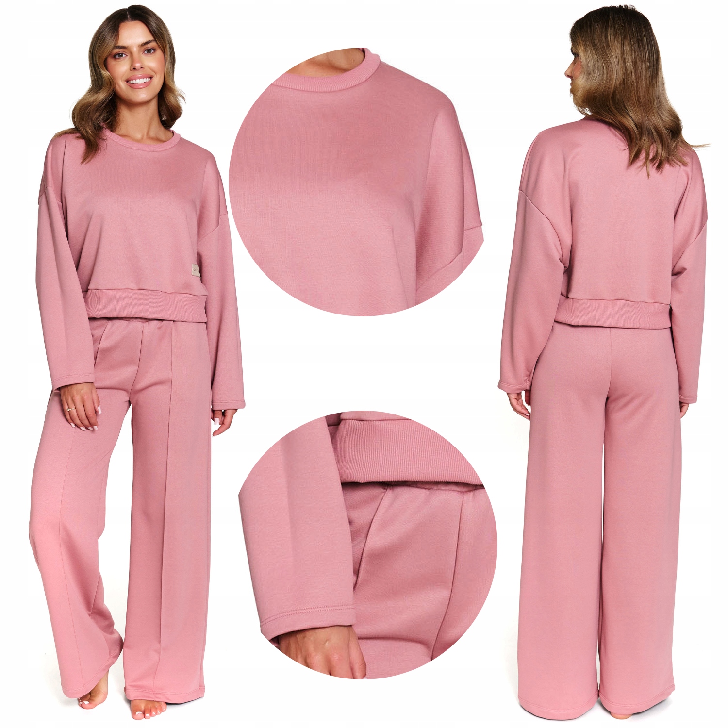 Doctor Nap DRS.7360 blush růžový dámský komplet Teplákovka M sada