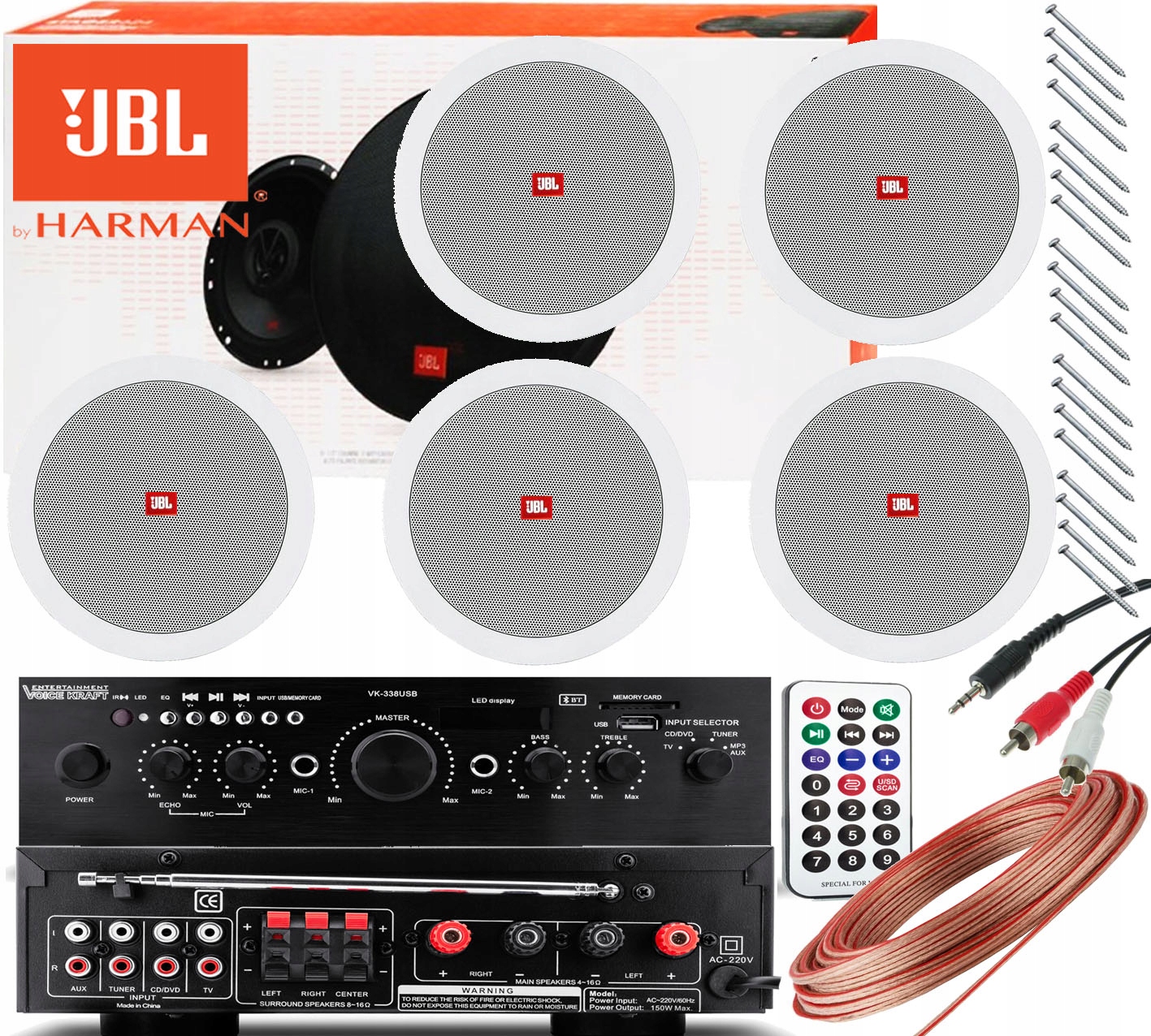 GŁOŚNIKI SUFITOWE JBL BLUETOOTH ŁAZIENKA SAUNA 5G