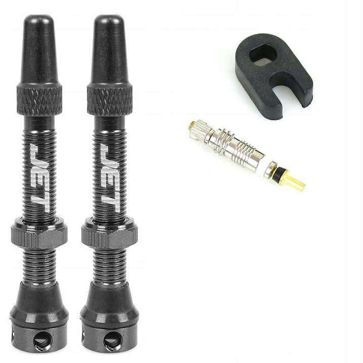 2x zaworki rowerowe bezdętkowe 44mm Presta Tubeless Ust kluczyk