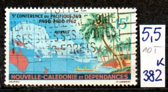 Nowa Kaledonia 10 T , nr 382 , komplet