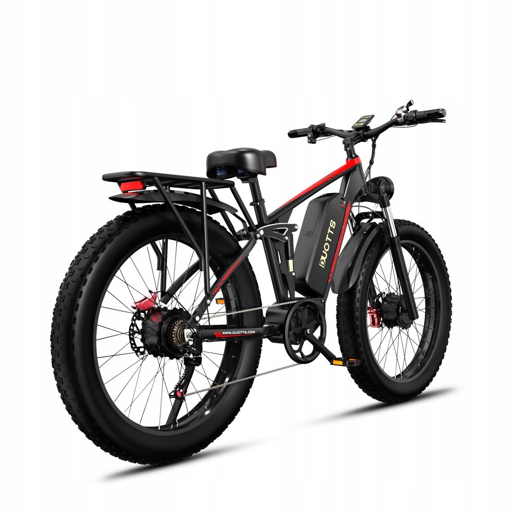 Duotts S26 Rower Elektryczny 2*750W 48V 20AH 26'' z aplikacją + Torba rowerowa Marka Duotts