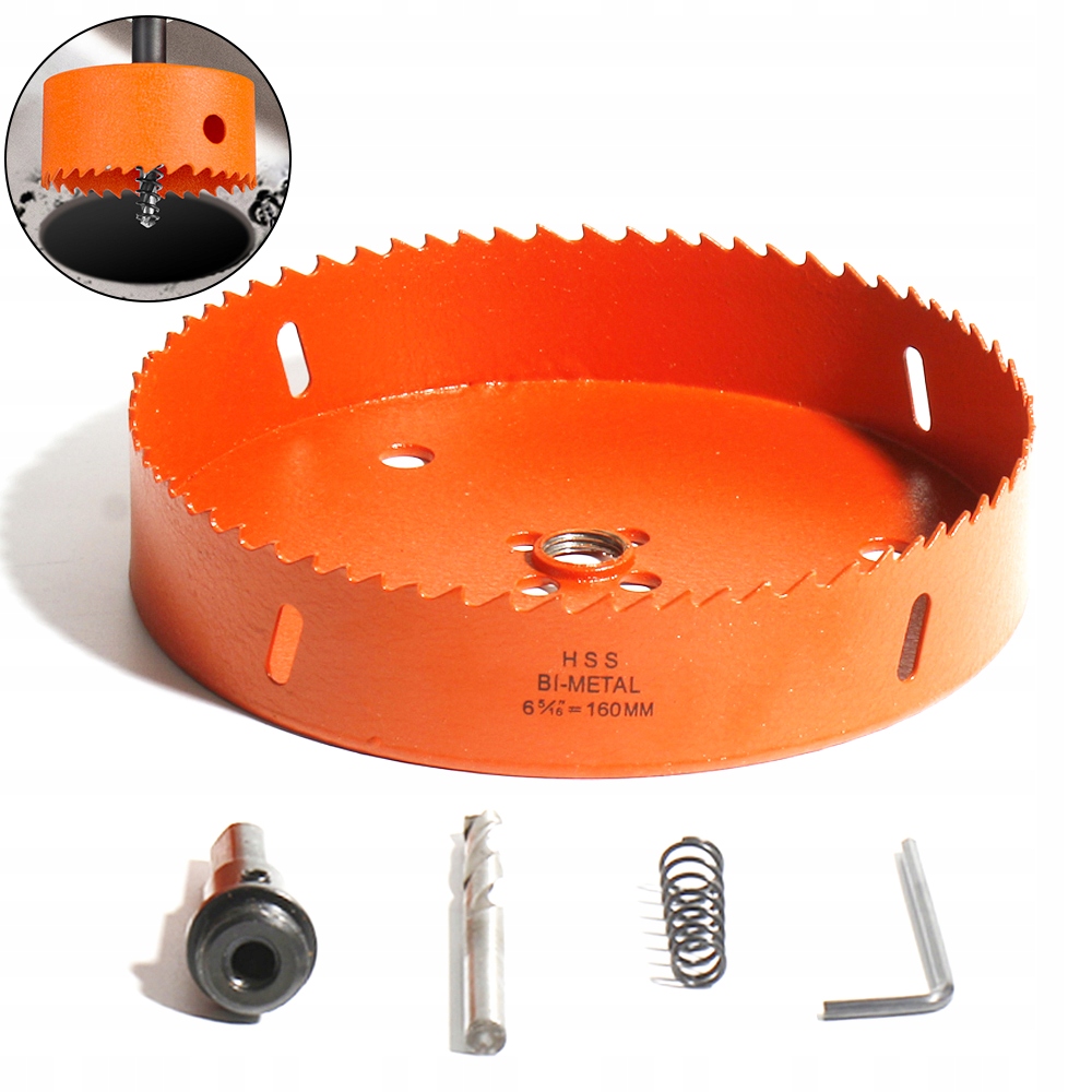 

Otwornica Bi-metalowa 160 mm z adapterem 32-210 mm