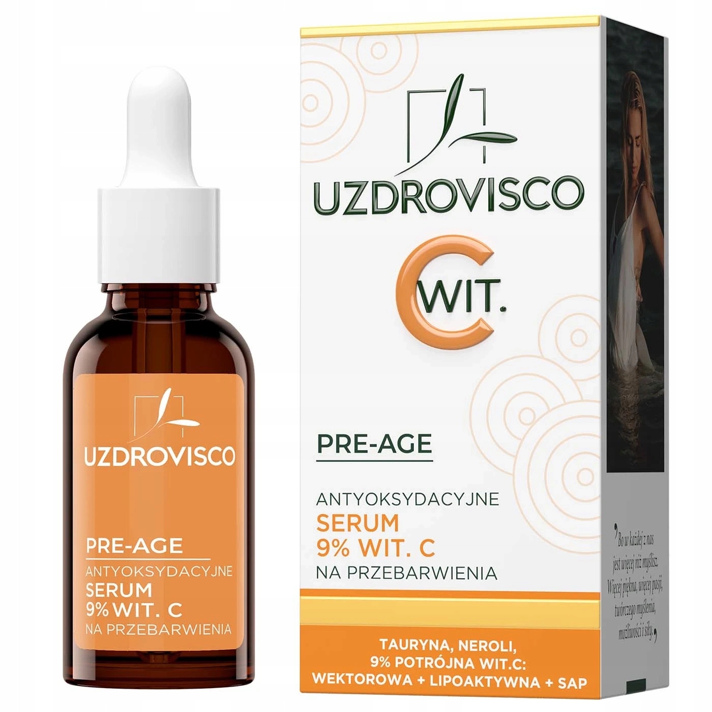 Uzdrovisco Pre-Age Antioxidační sérum 9% vitamínu C proti pigmentovým skvrnám 30 ml