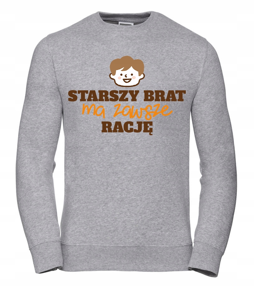Pánská Mikina Starší bratr má vždy pravdu M Šedá Pro něj Chlapa Manžela Chlapa