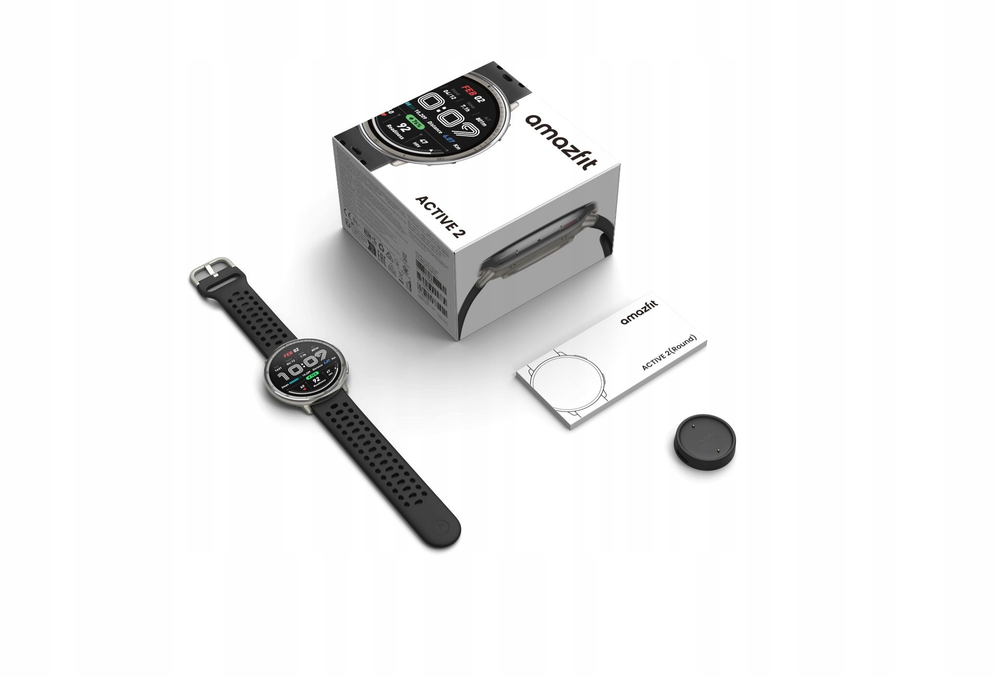 Inteligentné hodinky Amazfit Active 2 Gps 1,32" Amoled 5 Atm (čierne)