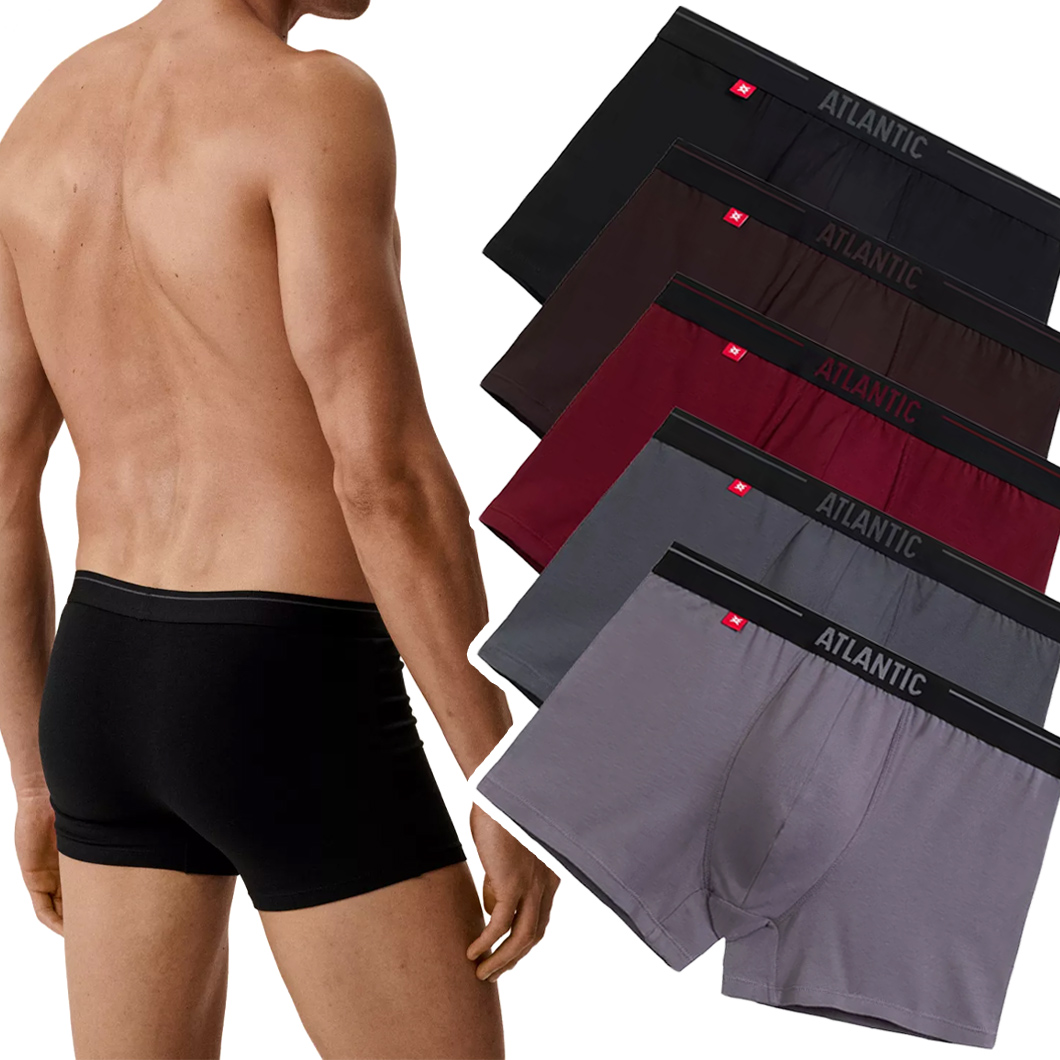 x5 Pánské boxerky Sport Atlantic 5SMH-004 Bavlněné šortky Set L