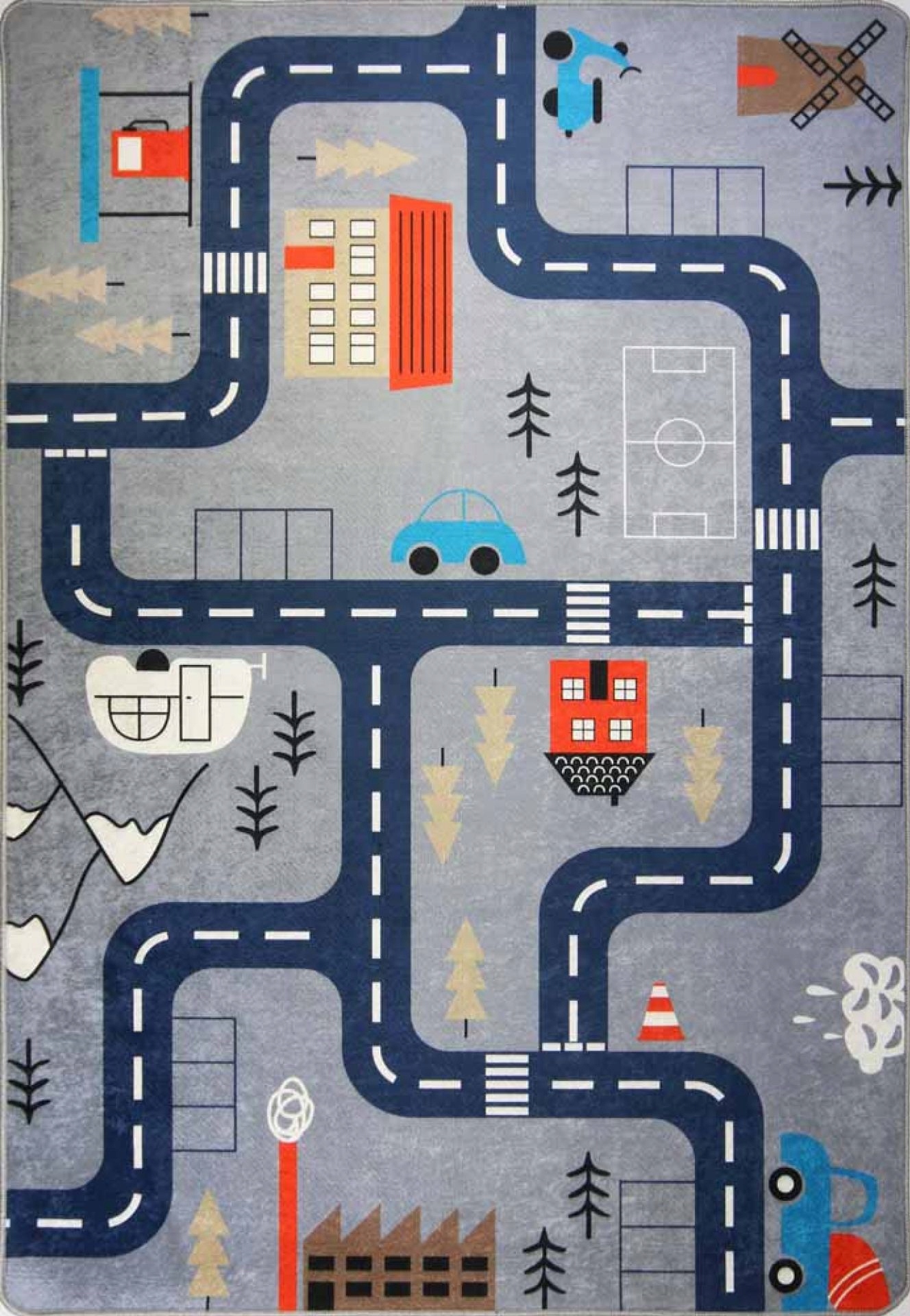 

Dywan dla dzieci Kids 4039 Uliczki Drogi 80x150